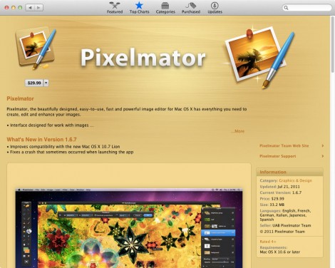 06_app_pixelmator 排名前20位的Mac App Store應用程序平面設計師。